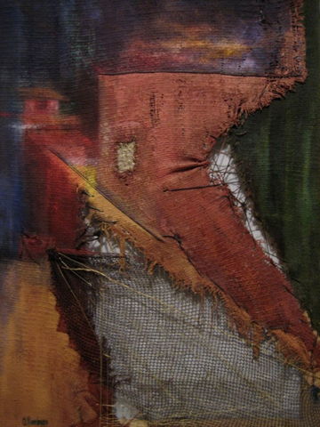 Abstract with Fabric - 1997; 70x100cm