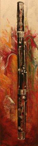 'Bassoon'; Acylic on canvas; 30x120cm