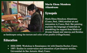 Curriculum Vita of Elena Mendoza Altamirano