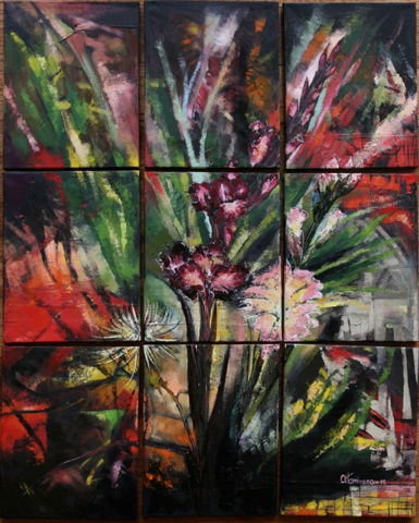 Still Life - 'Flower Garden' - 2010; 63x76cm - 9 pieces